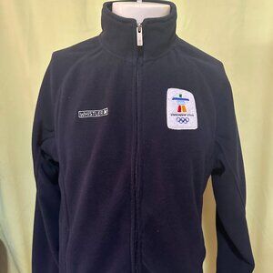 Winter Olympics Vancouver 2010 Elevate Men's Blue Fleece Sweater Small Polyester